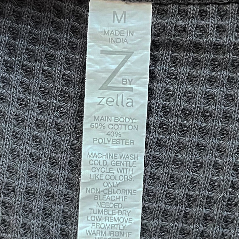 Z by Zella Reset 1/2 Zip Waffle Knit‎ Pullover Womens Medium Gray - Picture 10 of 10